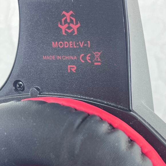 Hunterspider V1 Red/Black Gaming Headset Wired Over Ear w/ Mic for PC PS4 Xbox - Picture 3 of 10